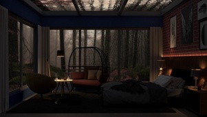 雨林中舒适的卧室