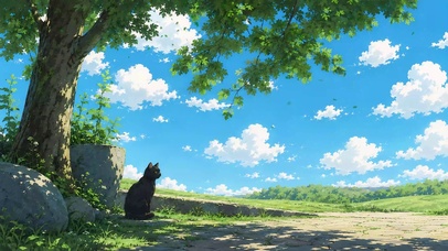 夏天的猫咪
