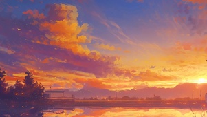 落日流云