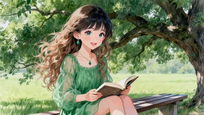 看书的女孩