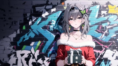 圣诞流萤-涂鸦墙