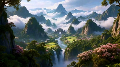 云涧仙山藏古阙