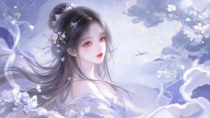 云雾仙姿花映影