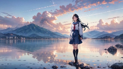 清新水手服少女