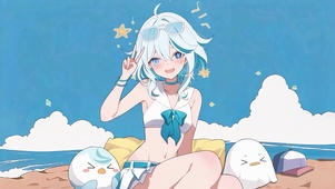 简单的夏日海滩