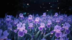 星落鸢尾花田