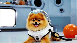 穿太空服的狗狗