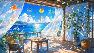 海边凉亭风铃