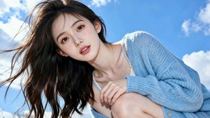 蓝天下的清纯少女