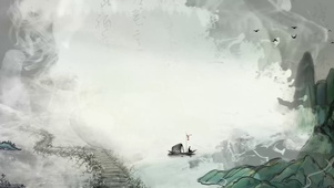 中国风水墨山水风景