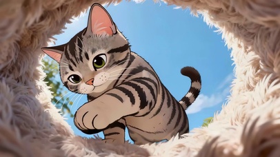 顽皮的猫咪