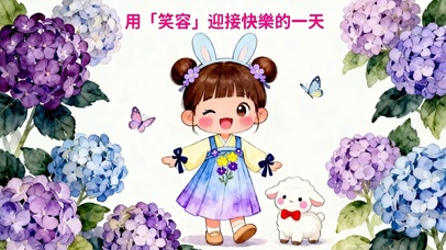 用笑容迎接快乐的一天