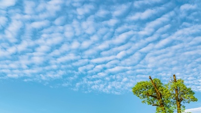 4K夏日蓝天白云云朵