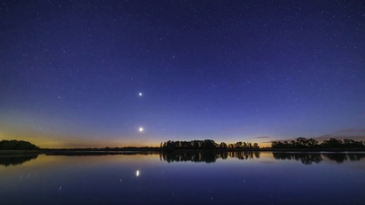 4K延时星空湖泊