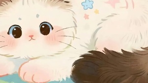 可爱猫咪带鱼屏