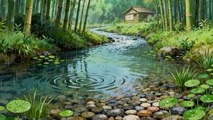 雨天竹林