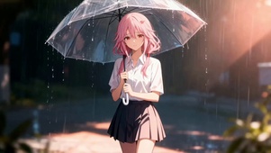 雨中女孩