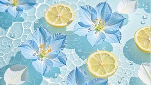 清凉夏日水中花
