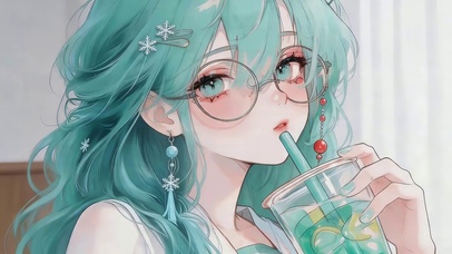 夏日奶茶女孩