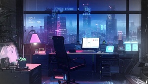 赛博夜景
