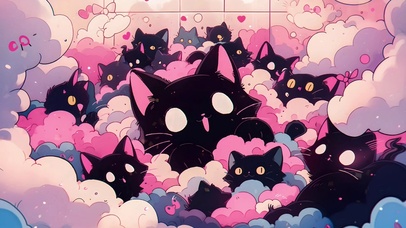 云朵黑猫