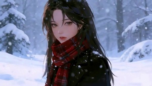 冬雪凝眸
