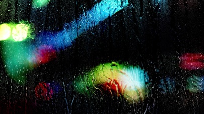 雨夜玻璃雨滴