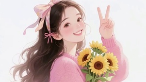 比耶的向日葵少女