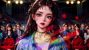 剧场里的灵动美少女