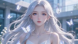 梦幻银发美女