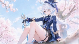 樱花树下芙宁娜