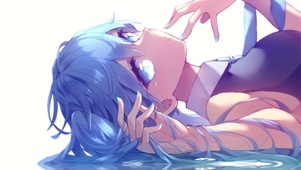 蓝发少女