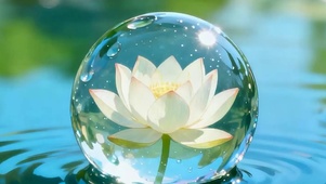 夏天荷花带鱼屏