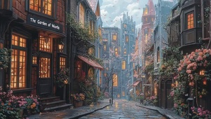 春日法式城市建筑街景