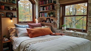 【雨景】林中的石屋