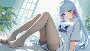 窗边休闲美少女神里绫华