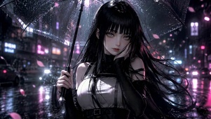雨夜霓虹少女