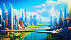 科幻未来繁华大都市
