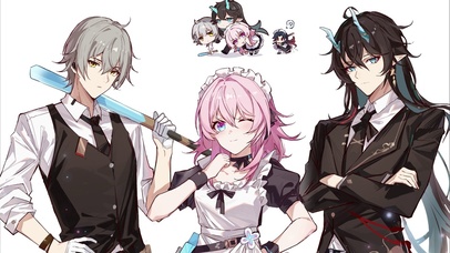 三人-画师：鸦居