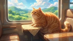 列车上的大胖橘