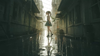 原神 纳西妲 雨后街道 4K