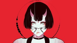 赛博朋克日本鬼怪少女
