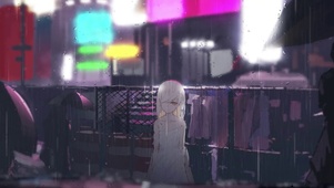 雨中小女孩