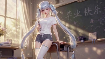 毕业季教室美少女今汐