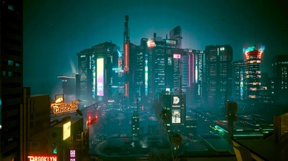 赛博未来城市夜景