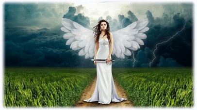 女人 天使 剑 闪电