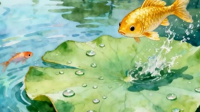 护眼小清新带鱼屏