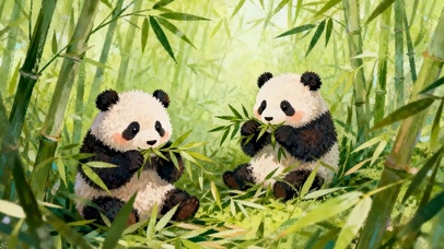 竹林可爱熊猫