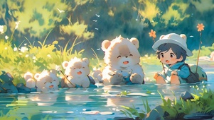 小男孩和小熊