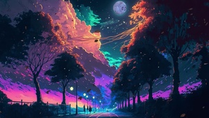 星夜落叶